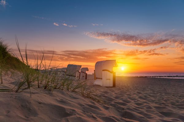 Sonnenuntergang an der Ostsee in Kühlungsborn, Deutschland